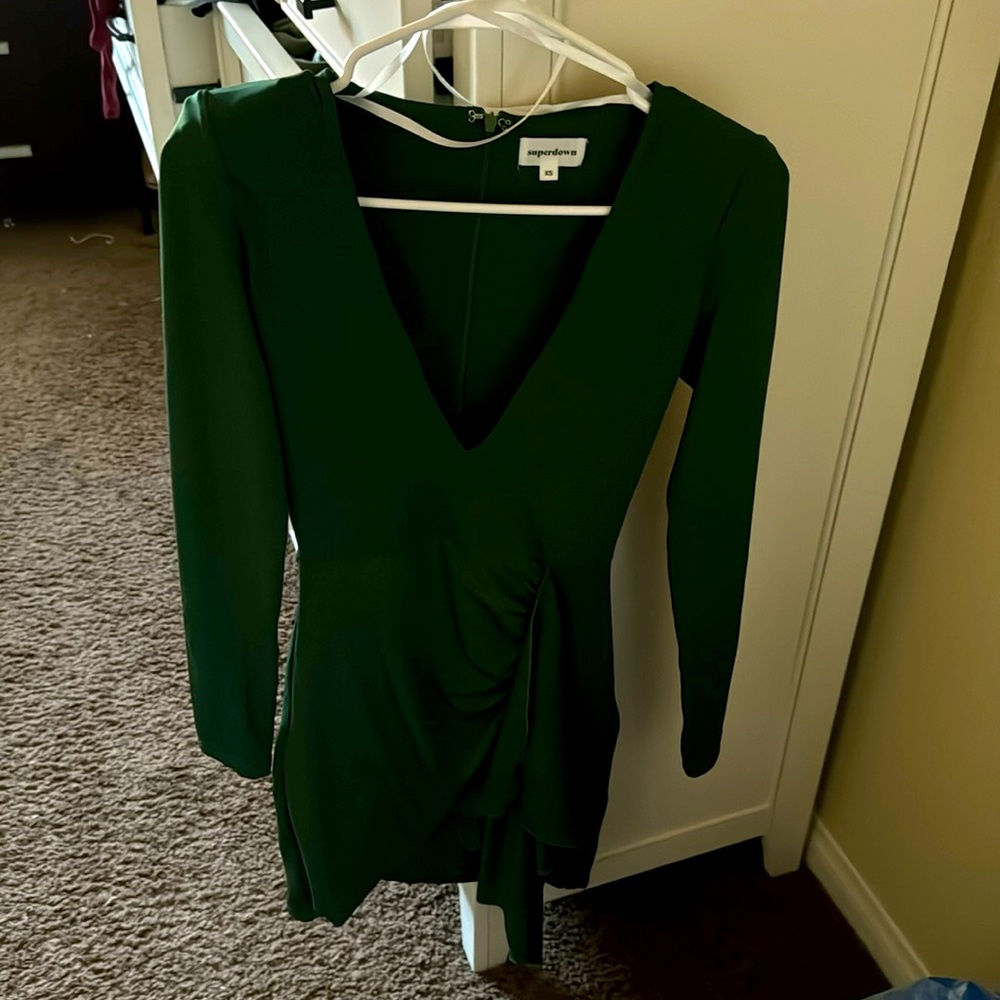 Xs super down green dress